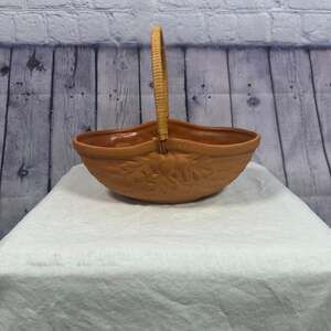 Teleflora Clay Terracotta Basket with Woven Handle